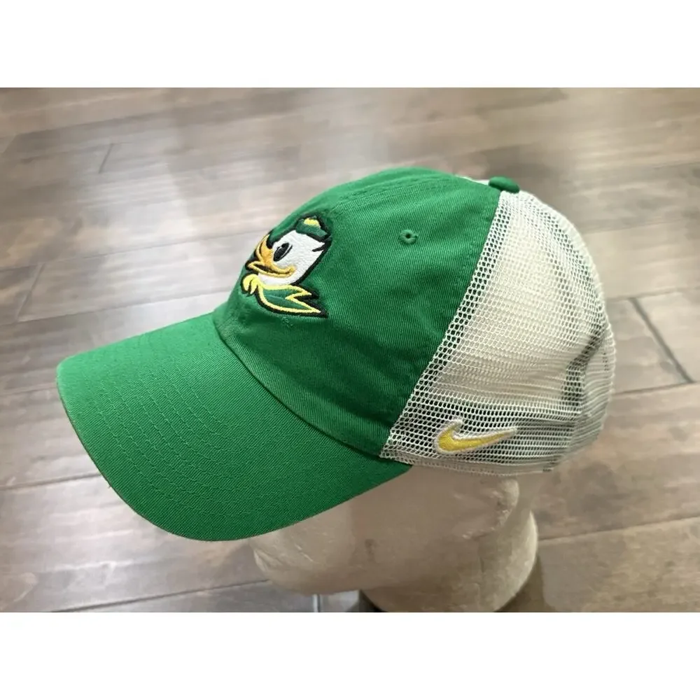 Nike Heritage86 Mens Green NCAA Oregon Ducks Swoosh Adjustable Strapback Hat Cap